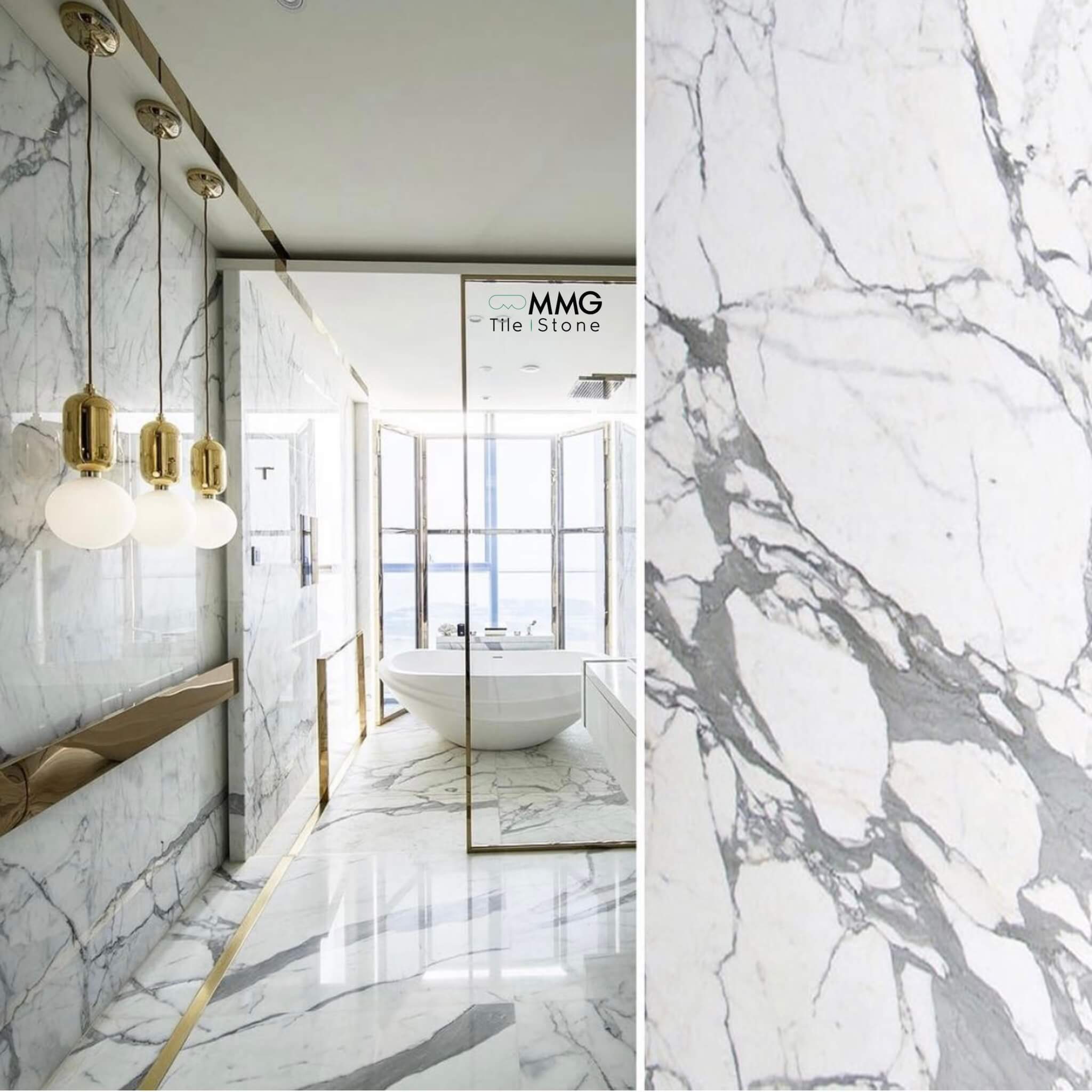 Statuario Venato Extra 12×12 Polished Marble Tile