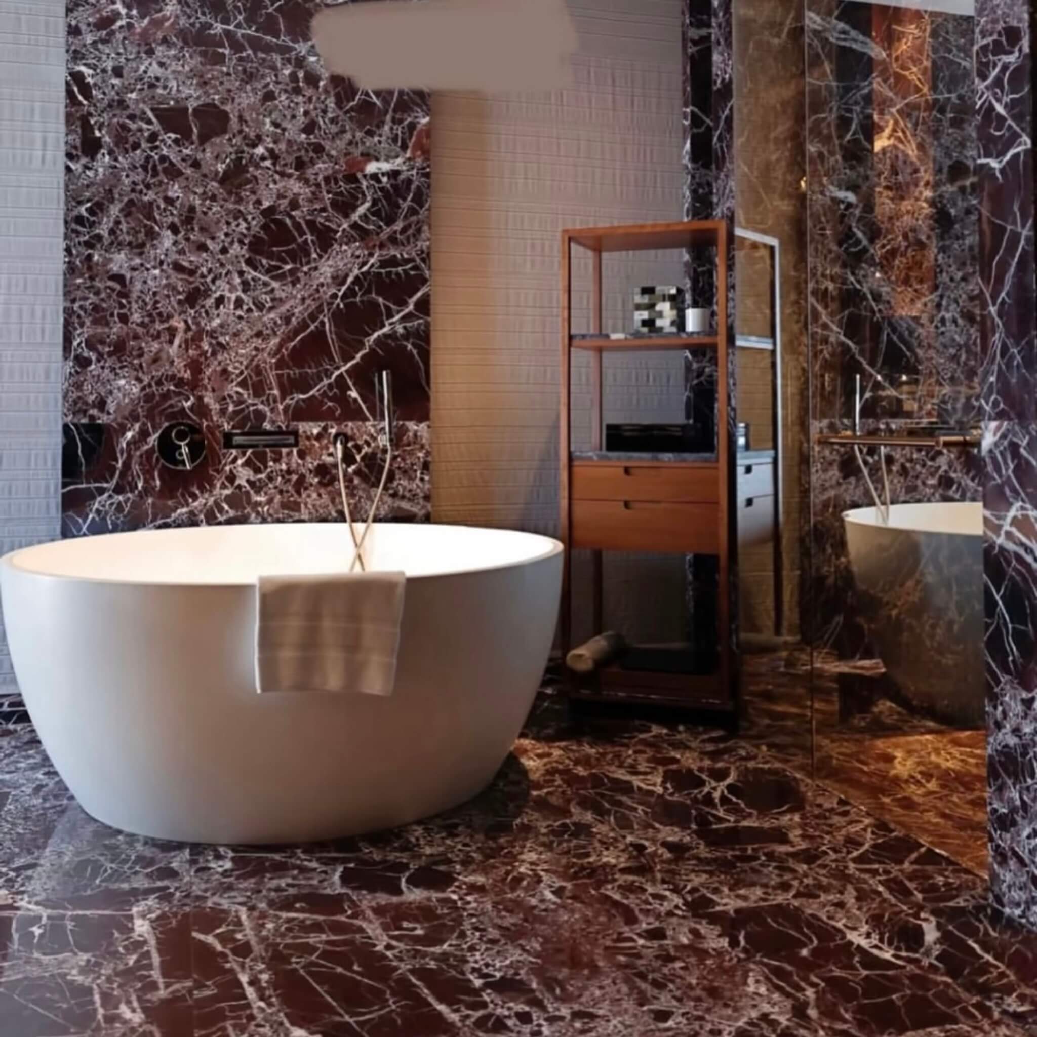 rosso levanto marble tile