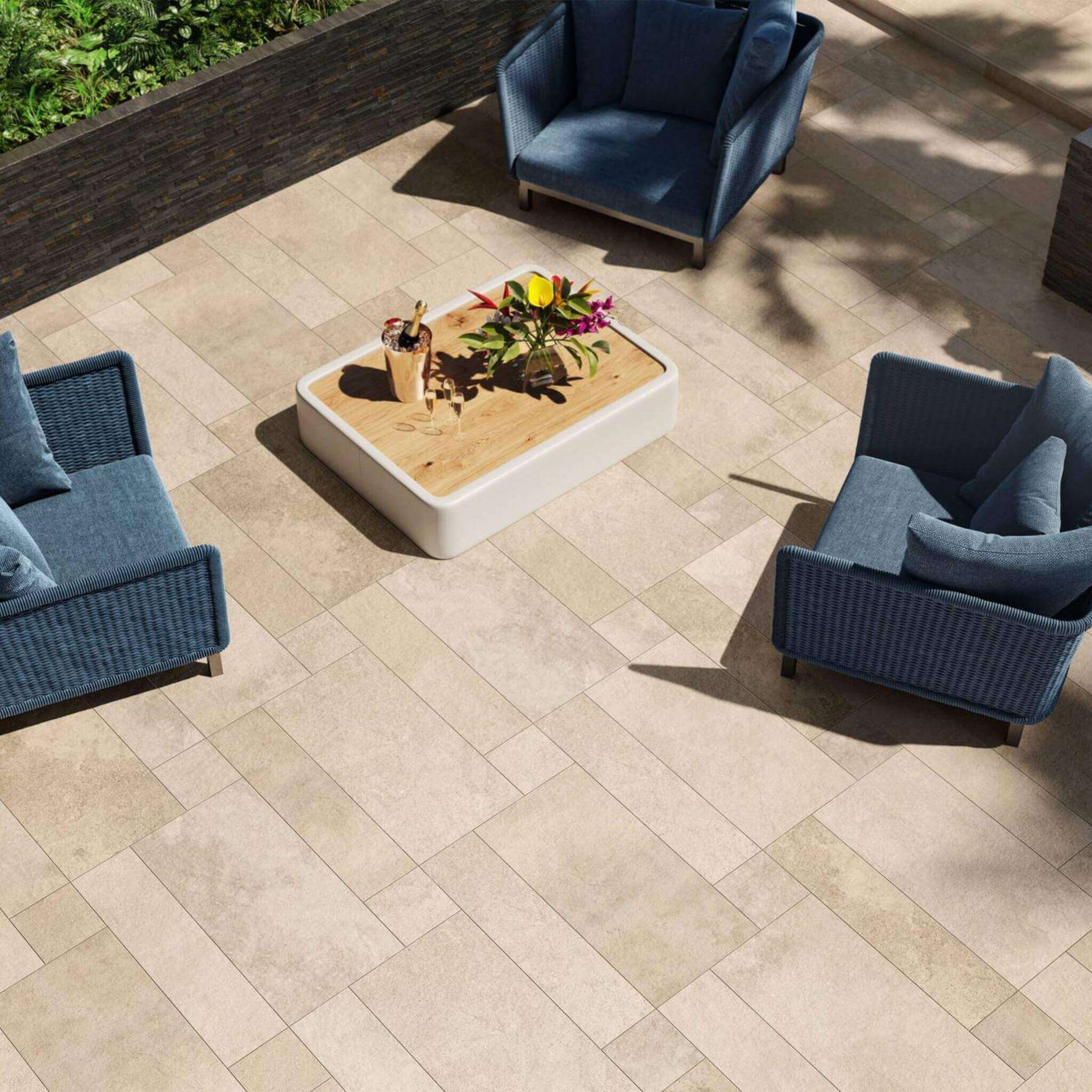 barge gold quartz paver