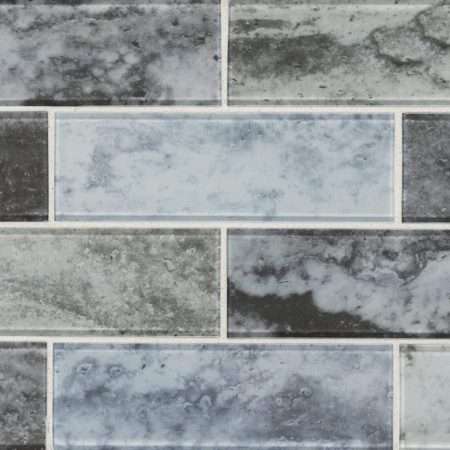 Stone Brick Glass Mosaics - Charcoal