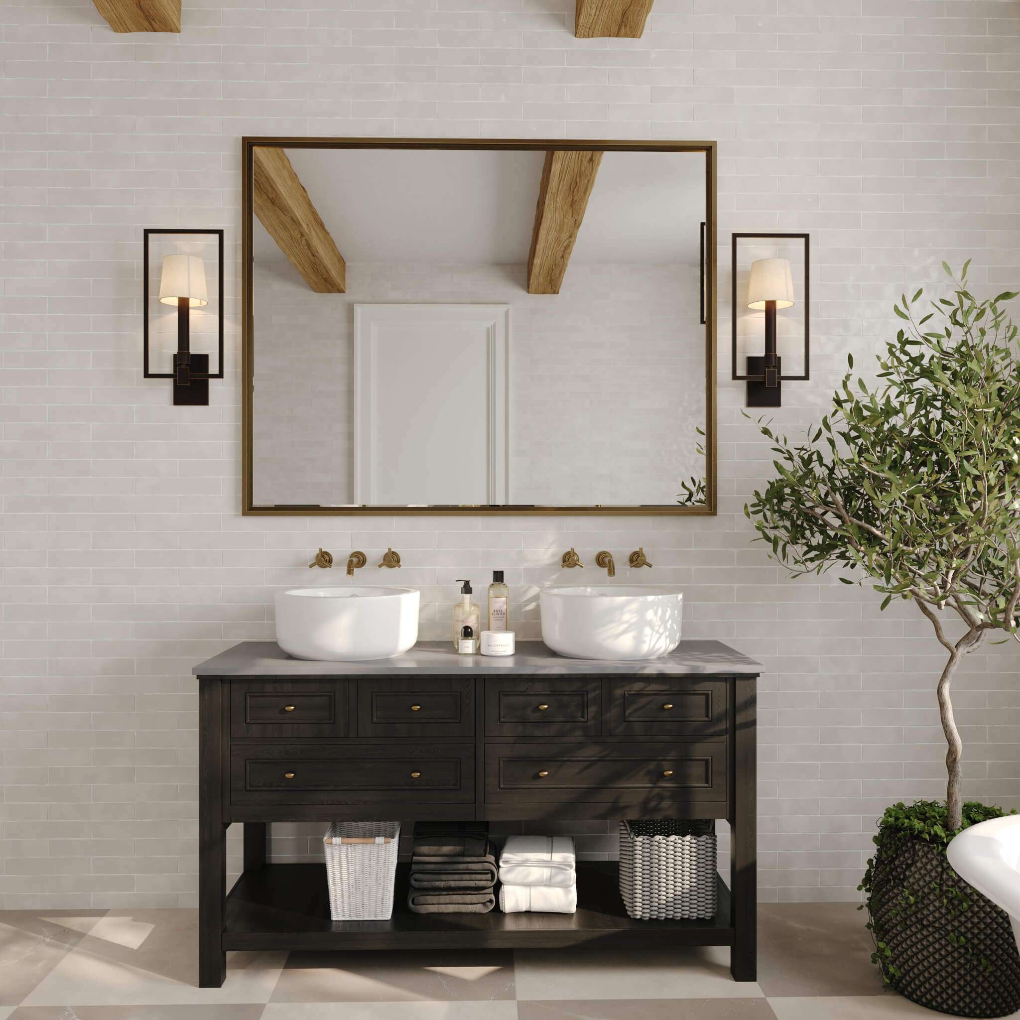 Lagos Bone 2x10 Glossy Ceramic Wall Tile