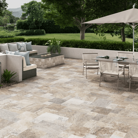 Silver Travertine Pavers
