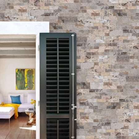 Autumn Leaves Travertine Ledger Panel