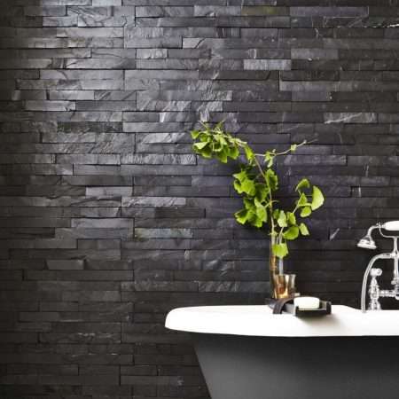 Black Quartzite Ledger Panel
