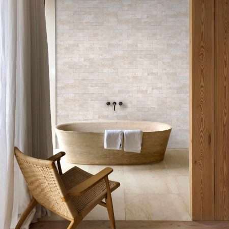 Ivory Travertine Ledger Panel