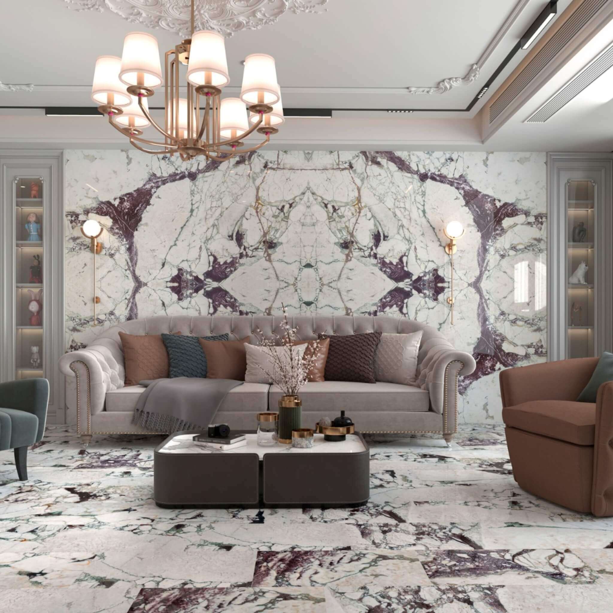 calacatta viola marble tile