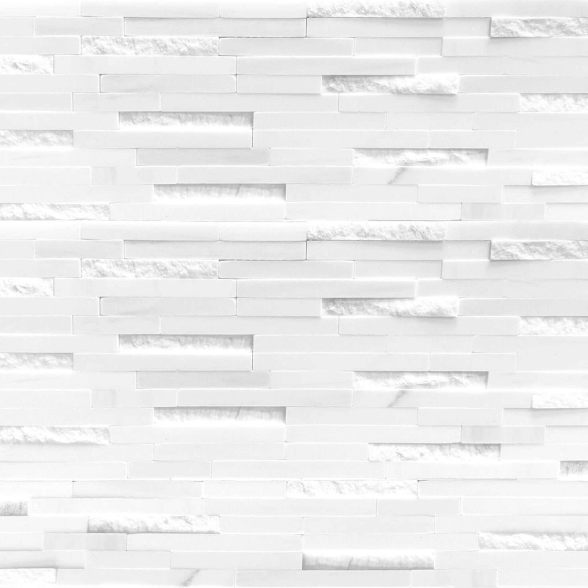 Dolomite Random Strip Textured Marble Mosaic