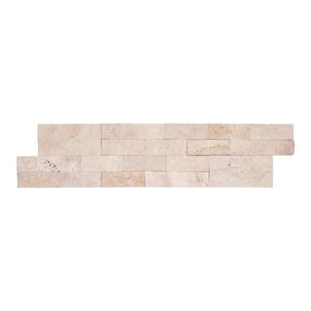 Ivory Travertine 6x24 Natural Ledger Panel