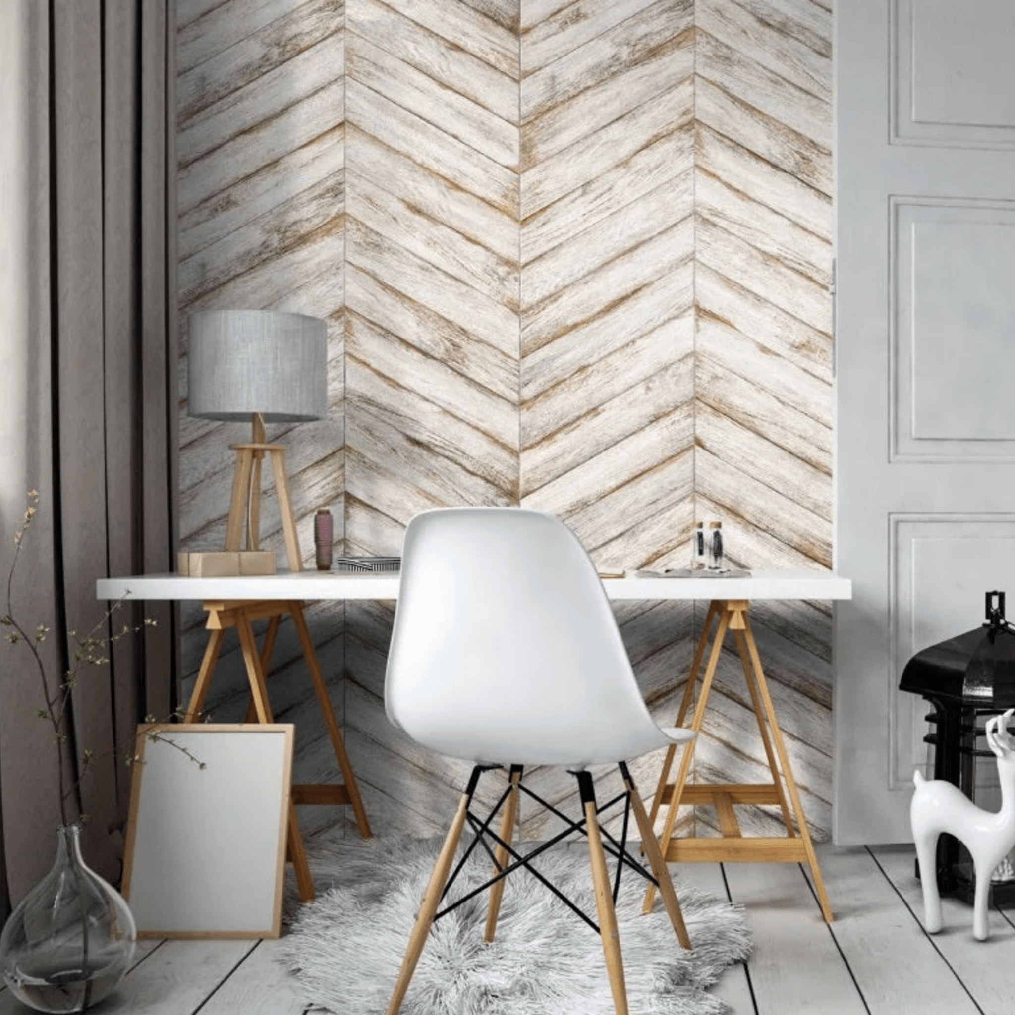 bora white chevron