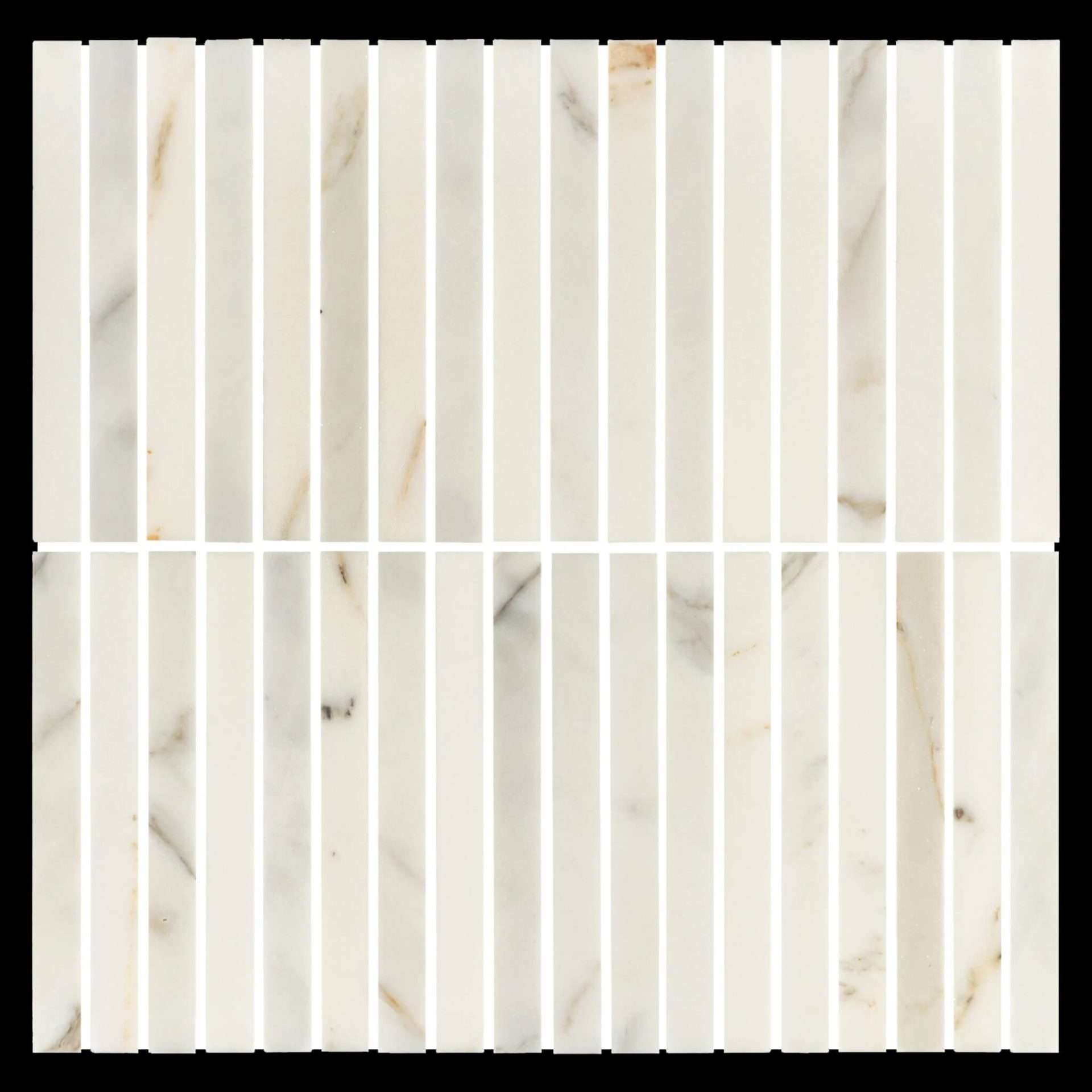 Calacatta Gold Stack Honed Marble Mosaic