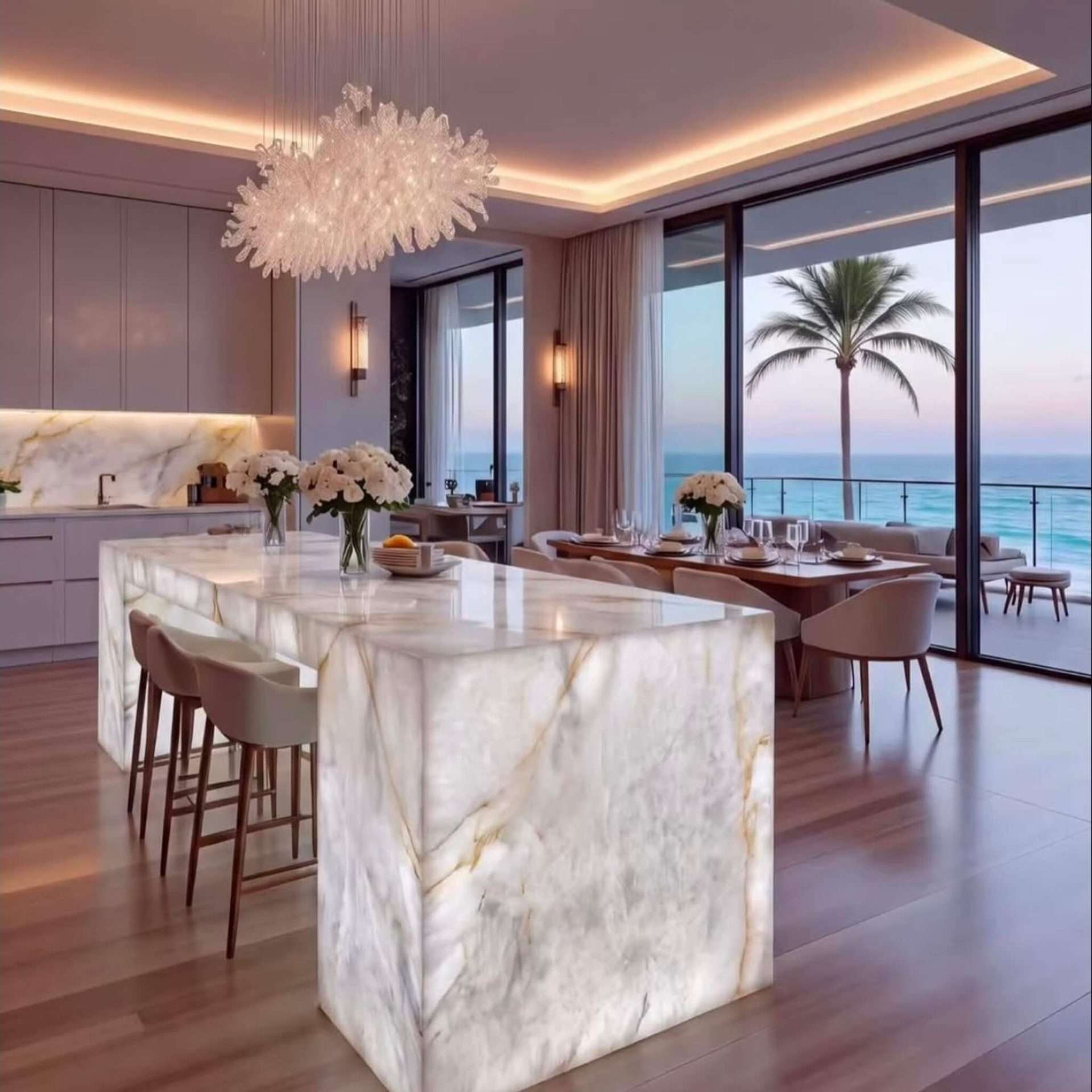 cristallo quartzite slab