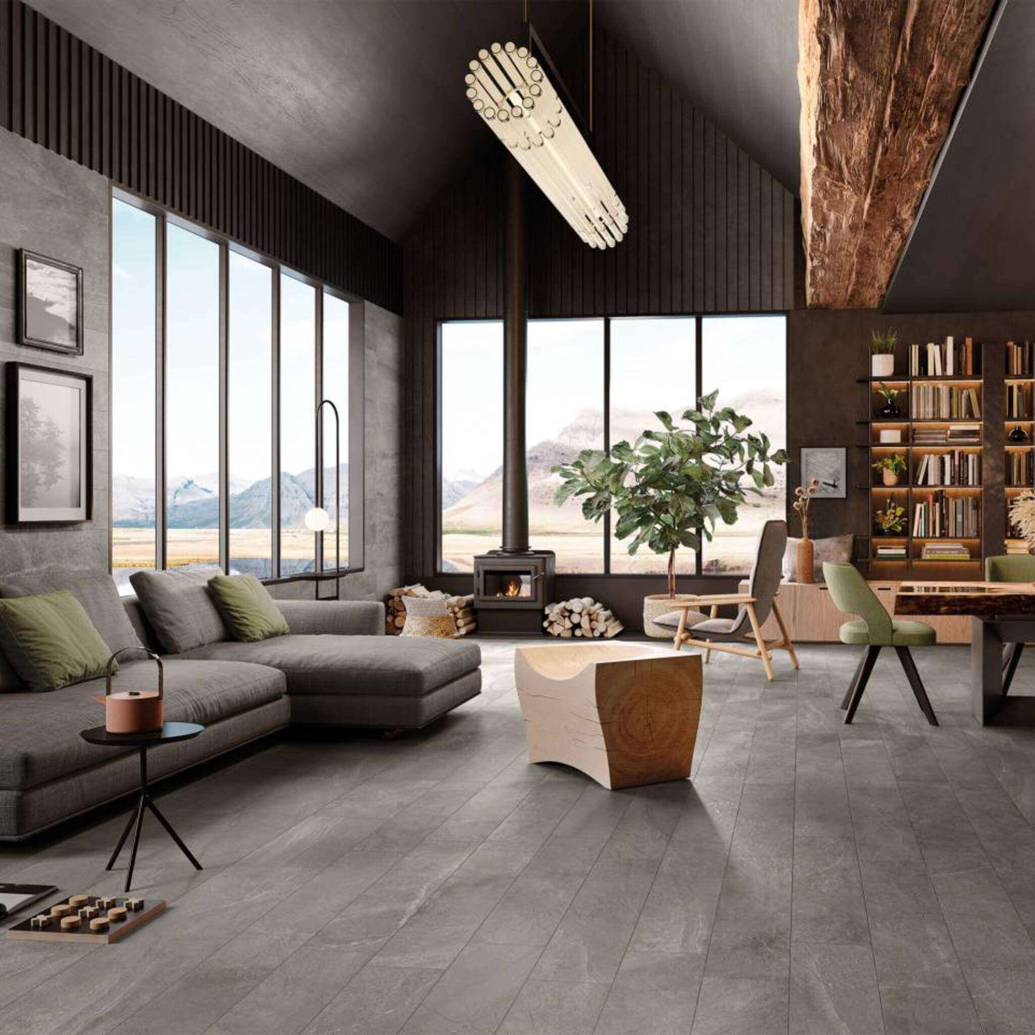 Journey Contemporary Dark Porcelain Tiles