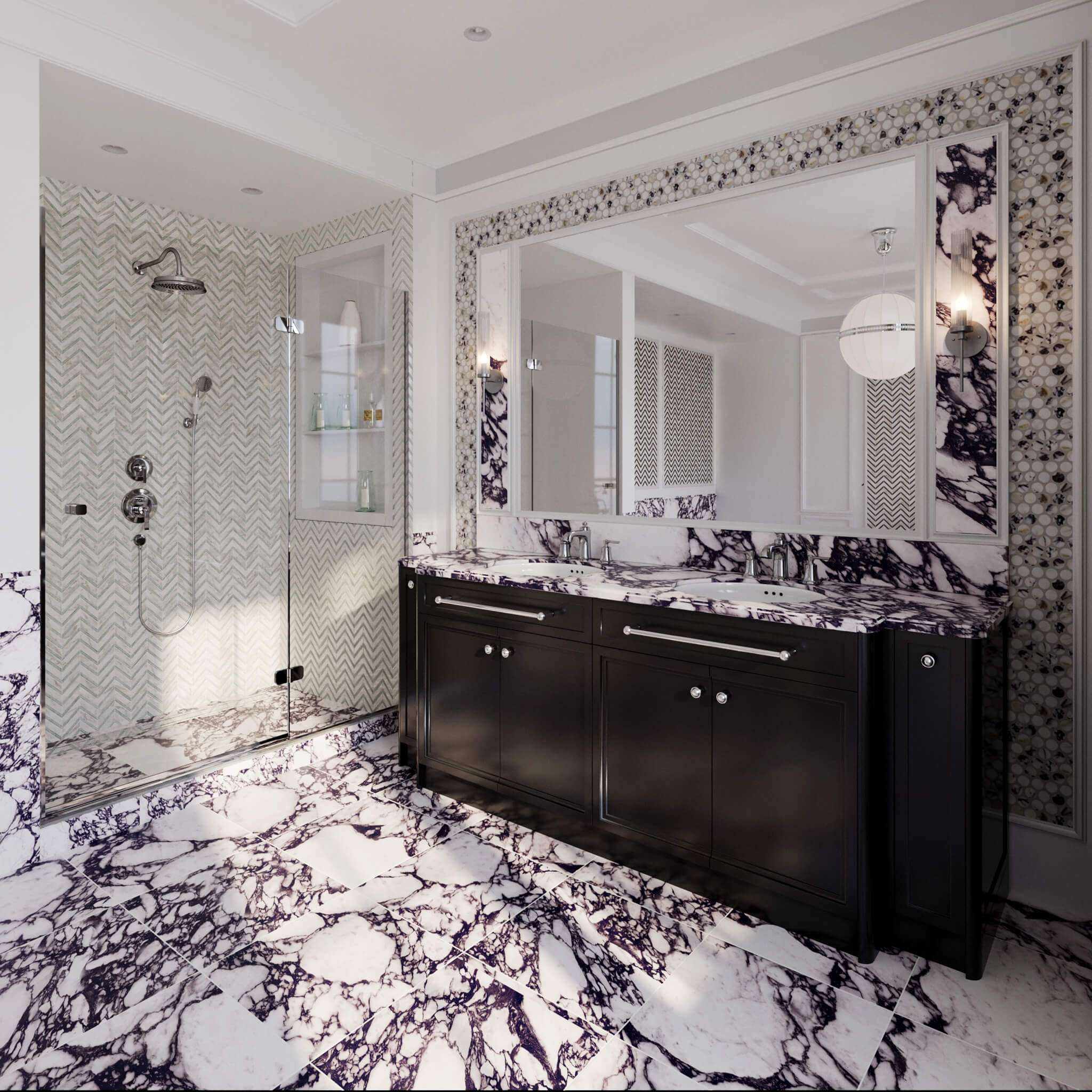 bianco violetta marble
