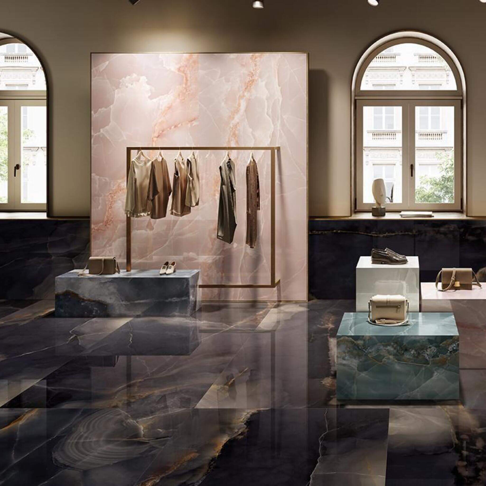 Black Onyx 24×48 Polished Porcelain Tile
