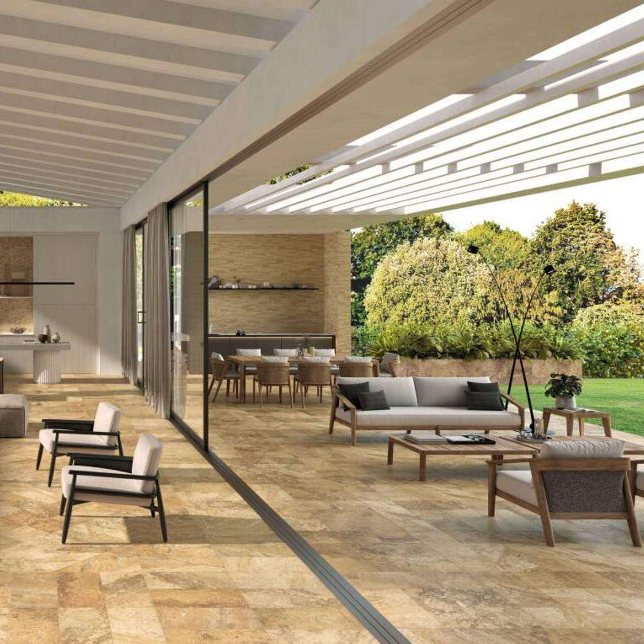 Travertine Cross Cut Porcelain