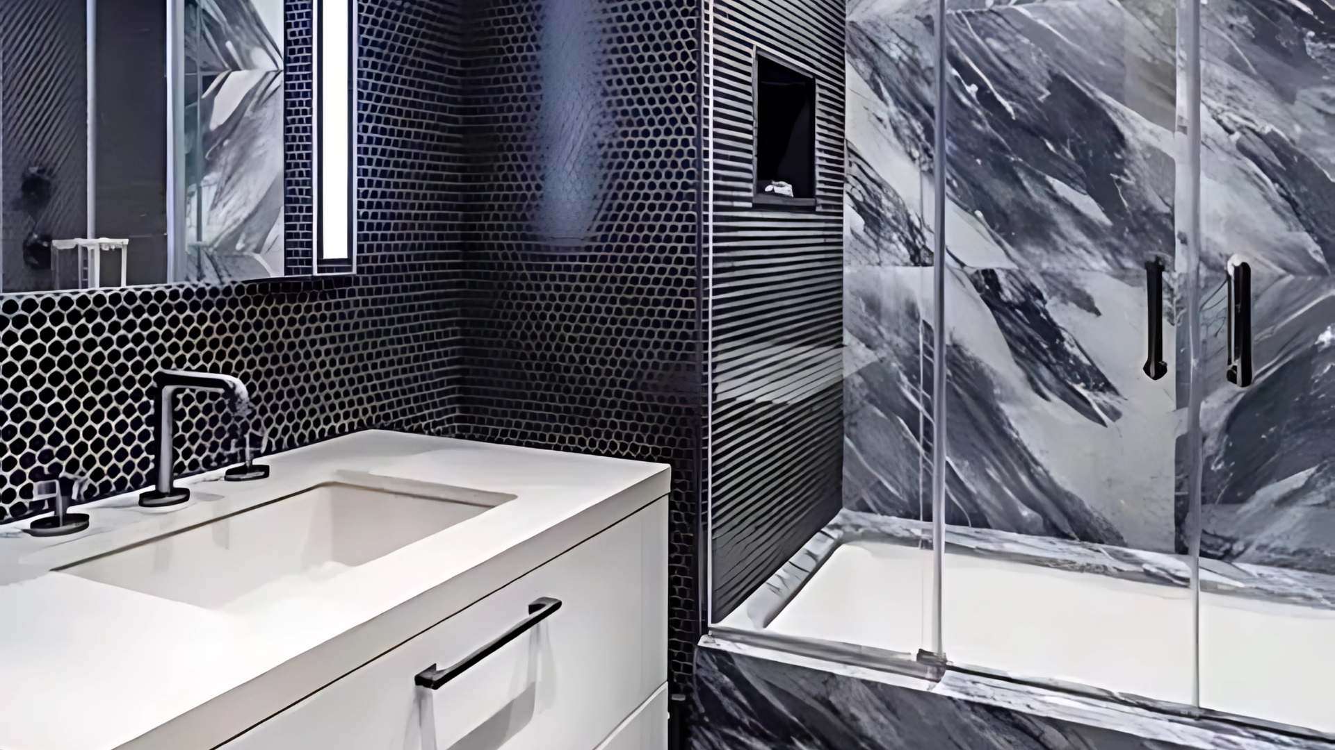 Washed Native Stone Best Bathroom Floor Tiles | MMG Tile & Stone