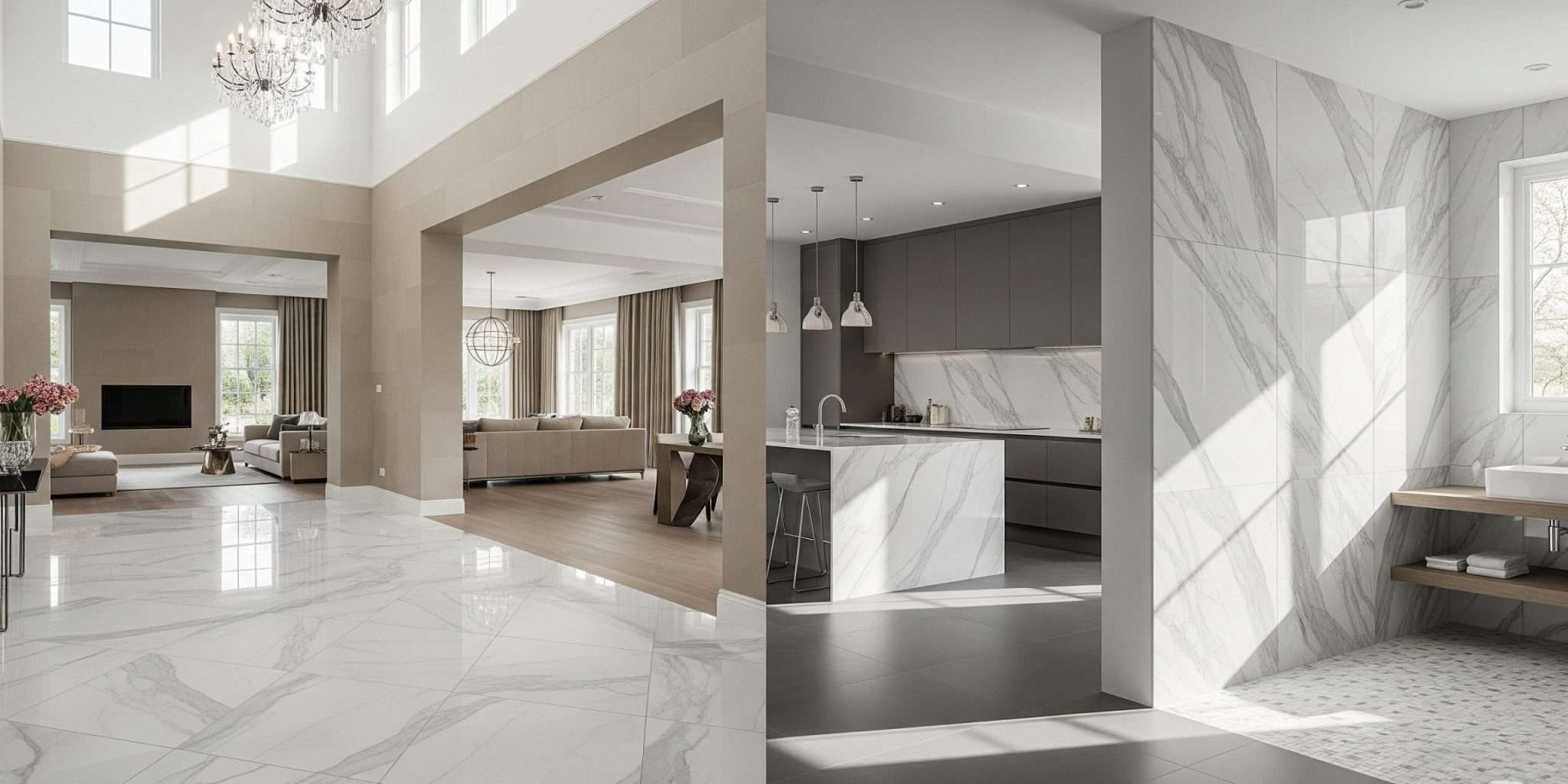 Marble vs Porcelain