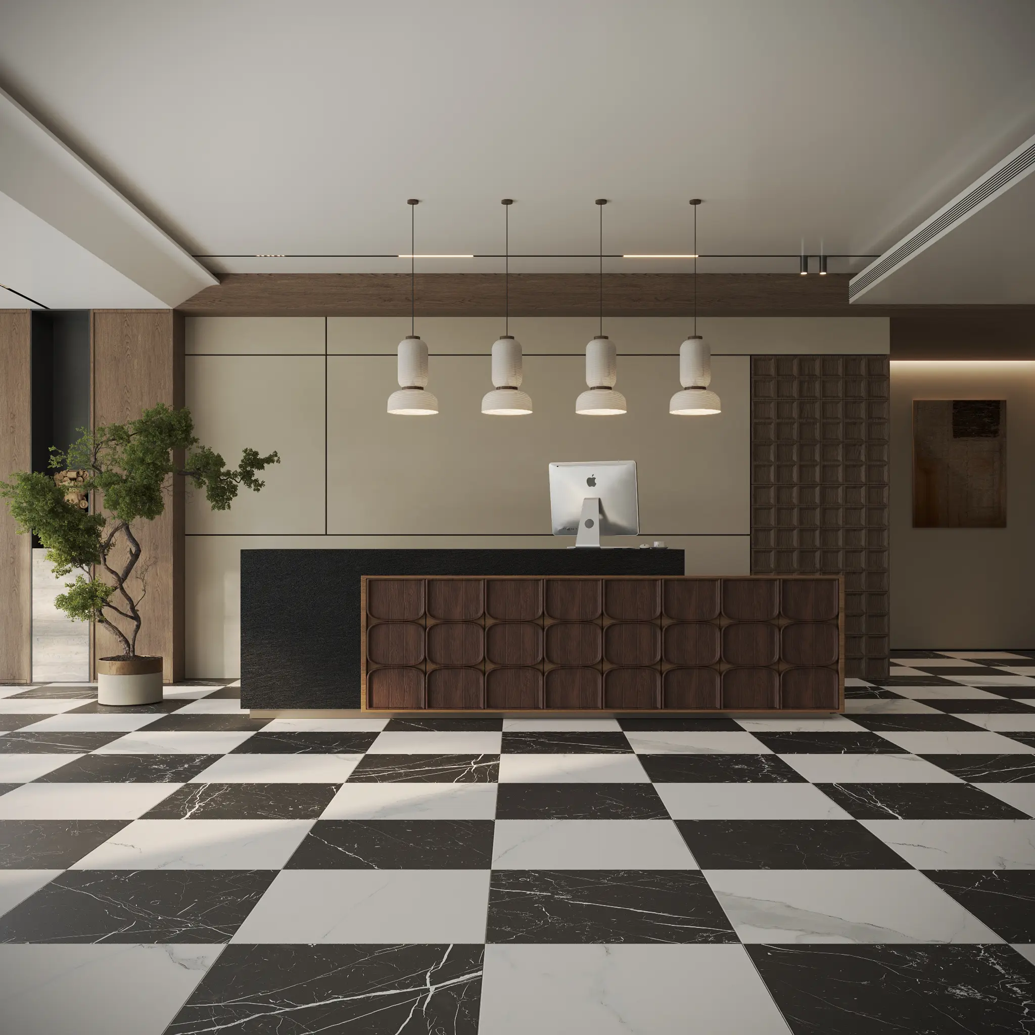 Calacatta and Nero Marquina